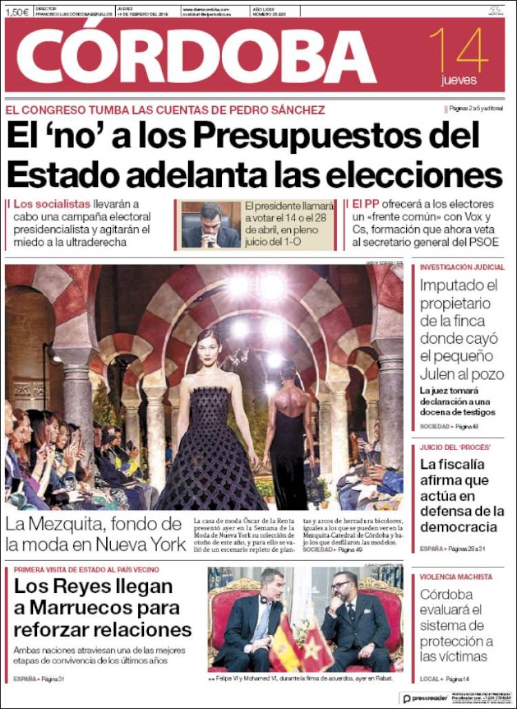 Portada de Diario de Córdoba (España)