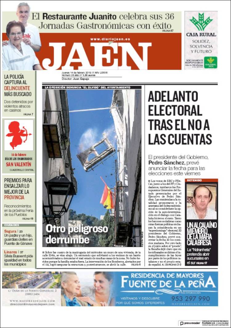 Portada de Diario Jaén (España)