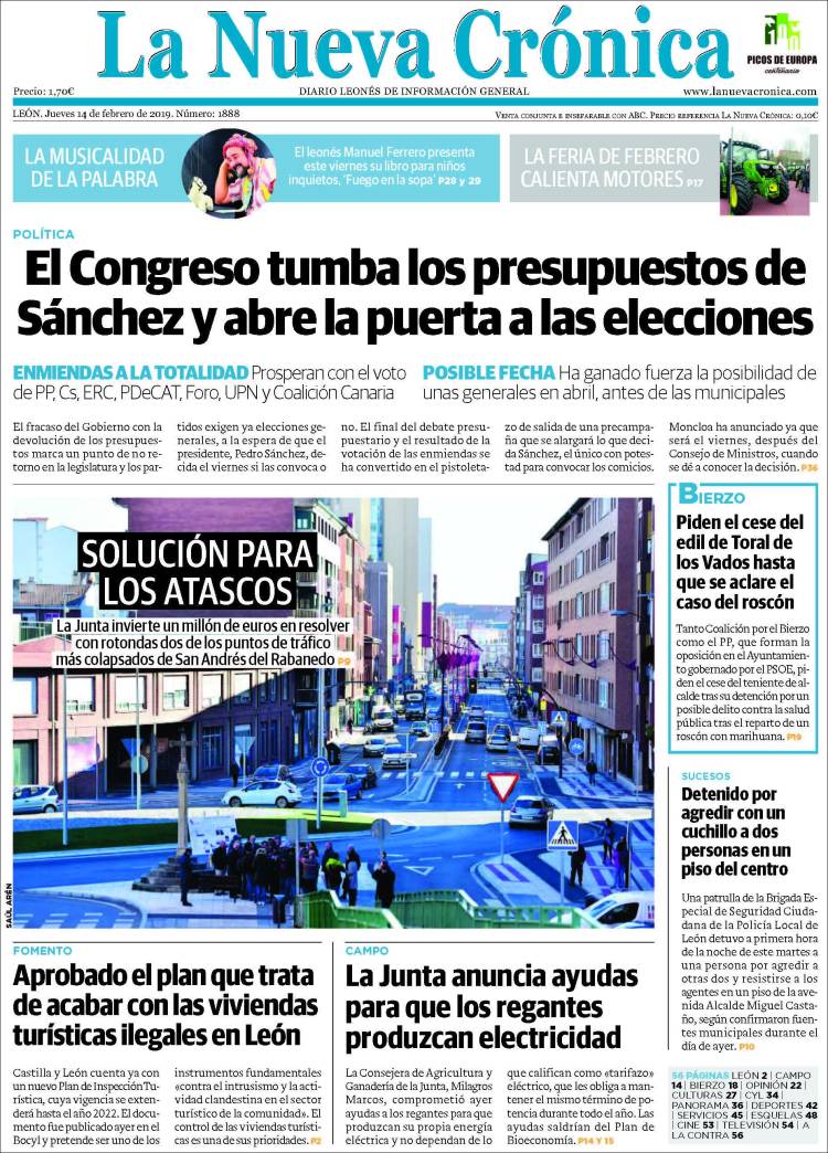 Portada de La Nueva Crónica (España)