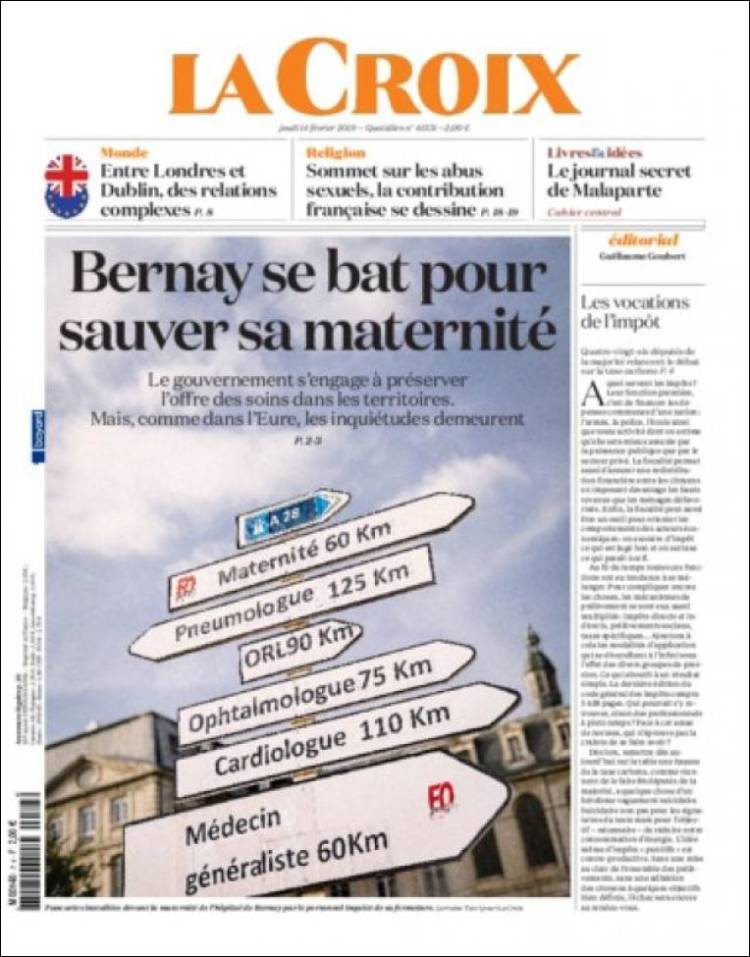 Portada de La Croix (Francia)