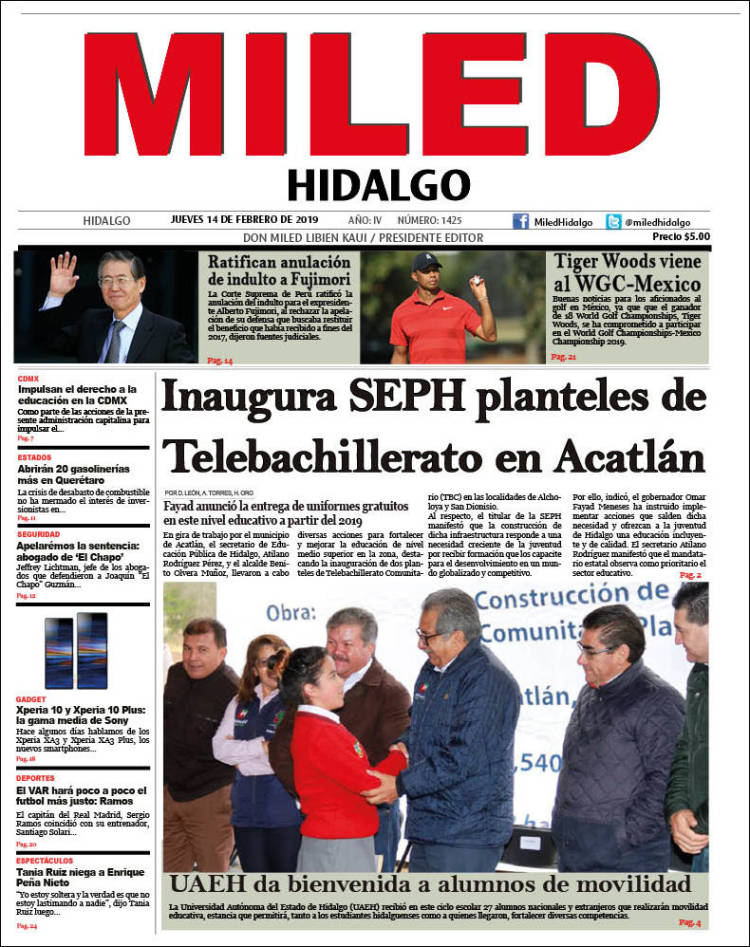Portada de Miled - Hidalgo (M&eacute;xico)