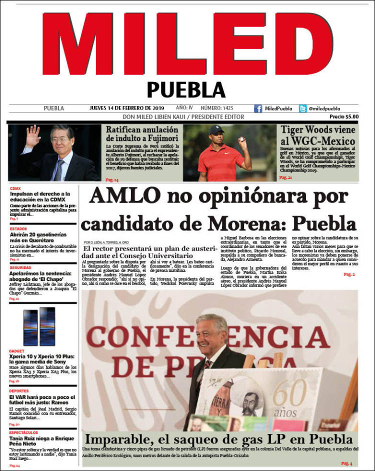 Portada de Miled - Puebla (M&eacute;xico)