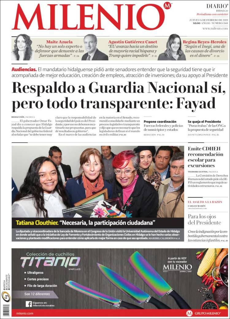 Portada de Milenio de Hidalgo (M&eacute;xico)
