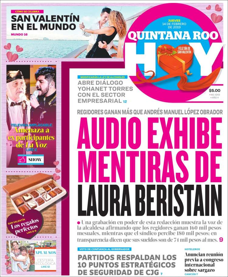 Portada de Quintana Roo HOY (M&eacute;xico)