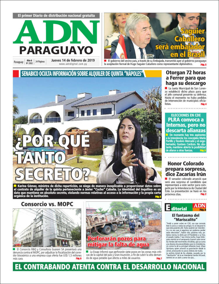 Portada de ADN Paraguayo (Paraguay)