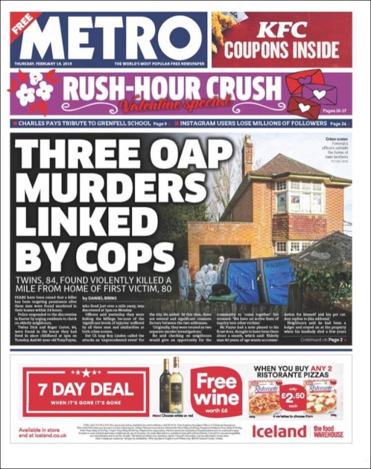 Portada de Metro (Reino Unido)