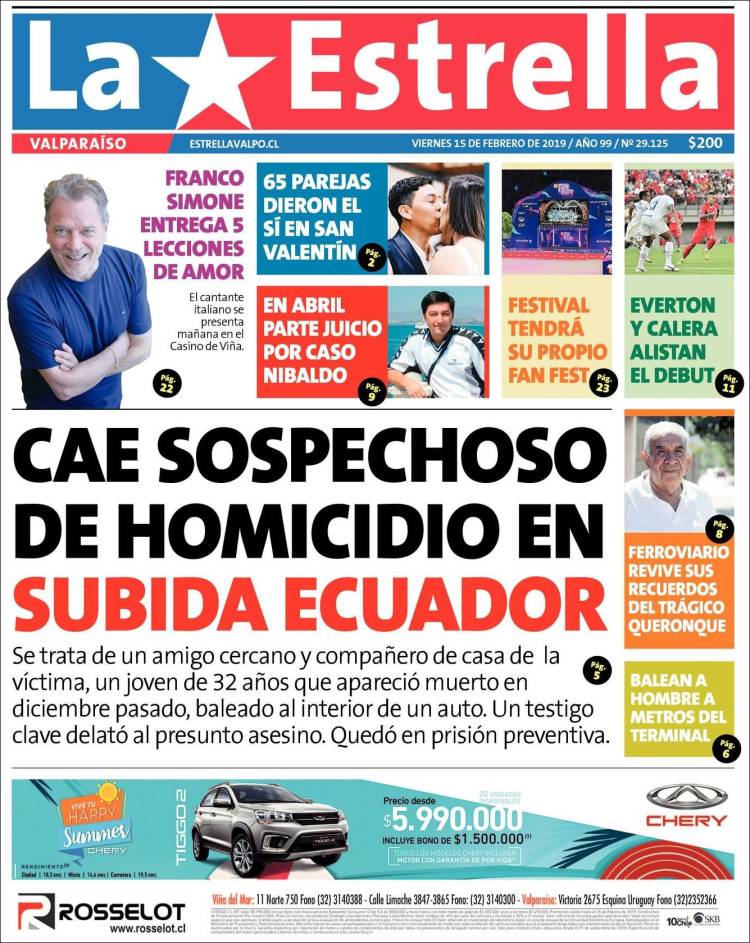 Portada de Estrella de Valparaiso (Chile)