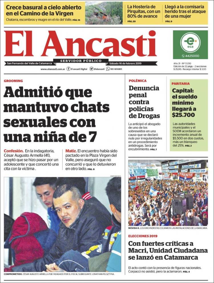 Portada de El Ancasti (Argentina)