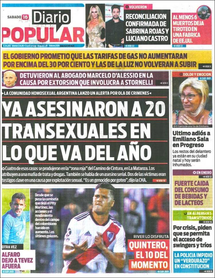 Portada de Diario Popular (Argentina)