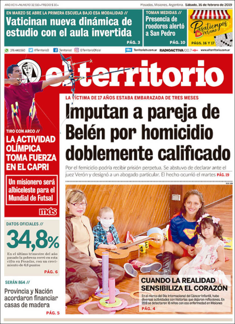 Portada de El Territorio (Argentina)