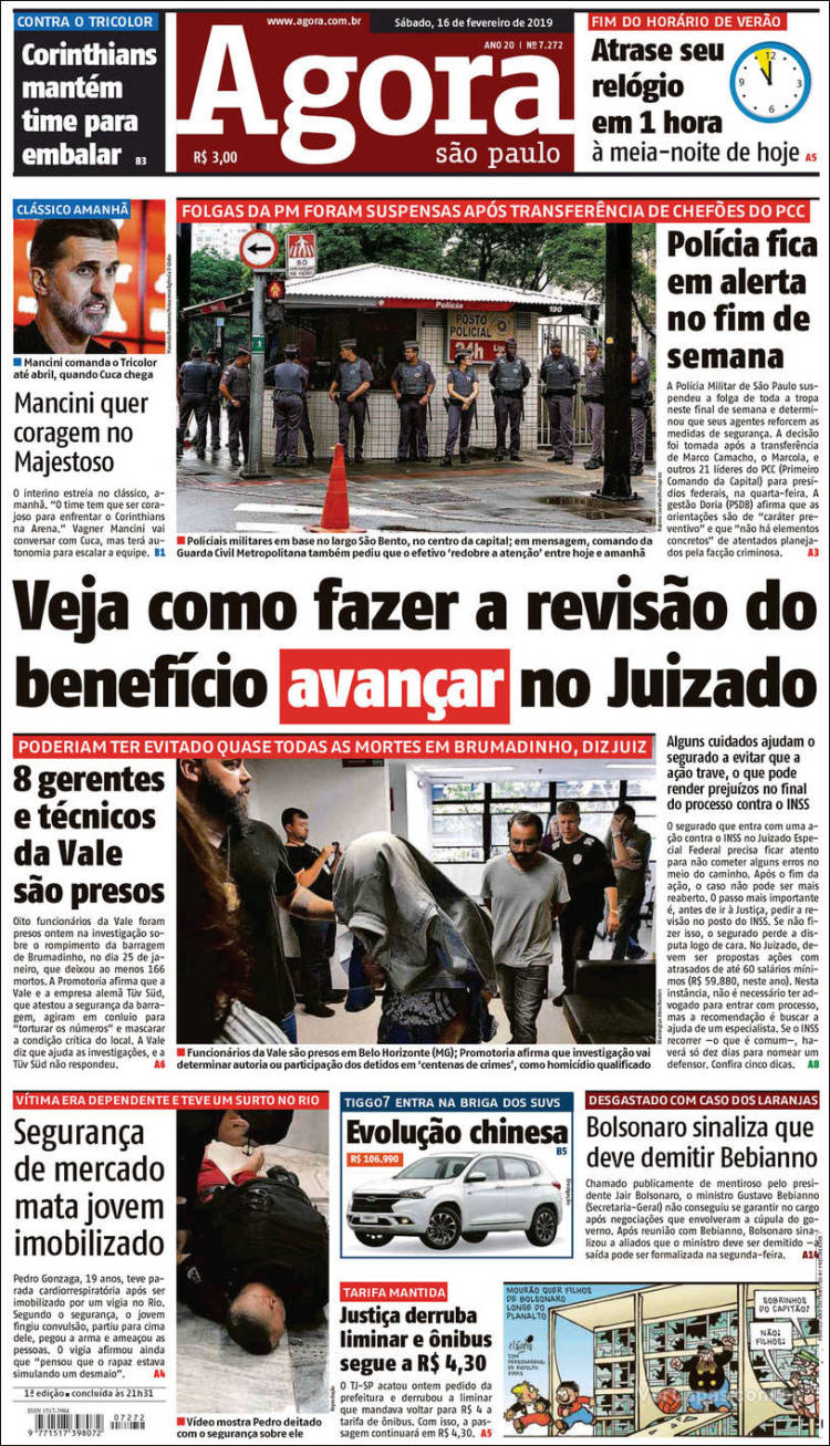 Portada de Agora São Paulo (Brasil)