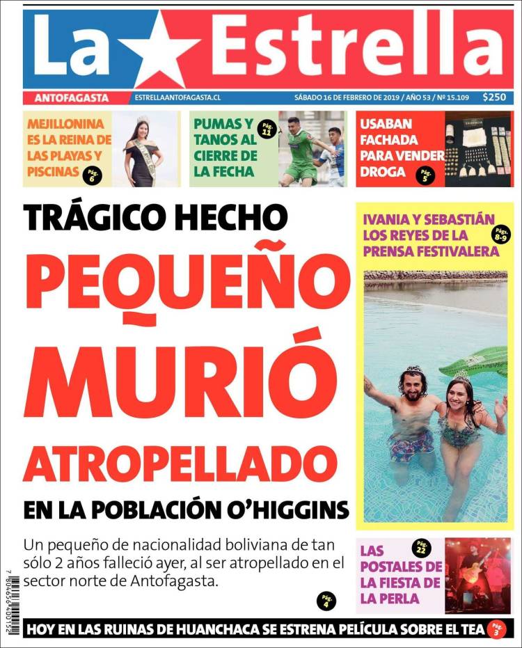Portada de La Estrella del Norte (Chile)