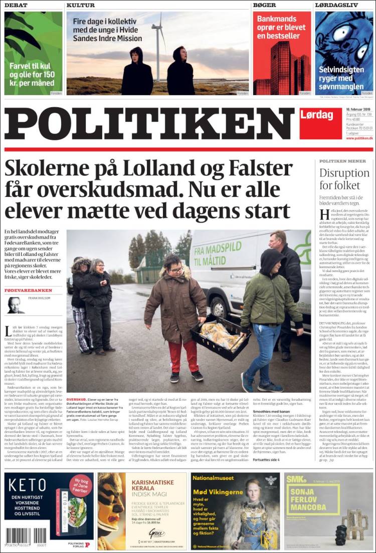Portada de Politiken (Dinamarca)