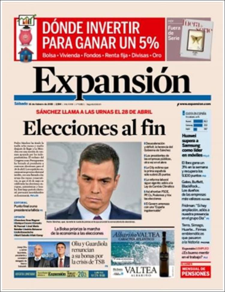 Portada de Expansión (Espa&ntilde;a)