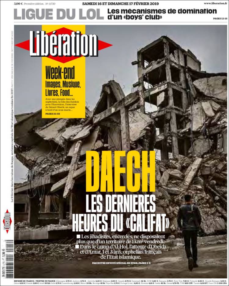 Portada de Libération (Francia)