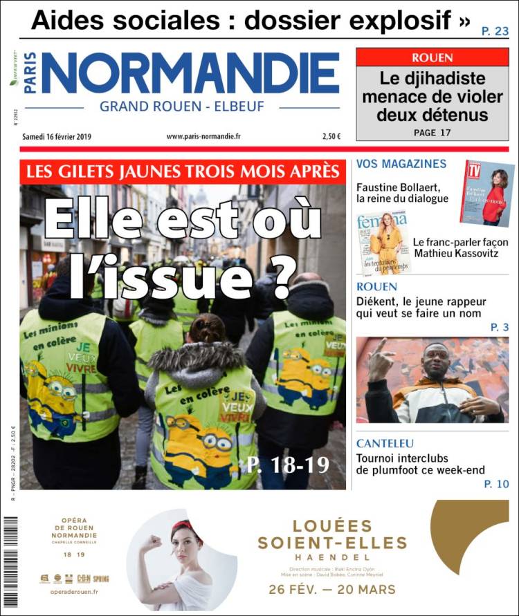 Portada de Paris Normandie (Francia)