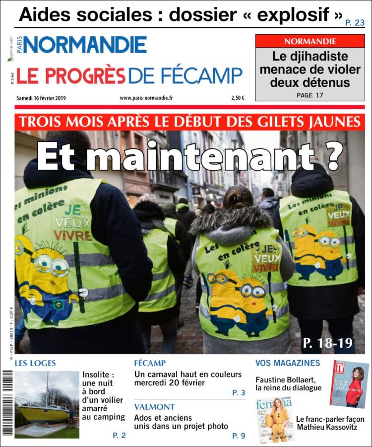 Portada de Progres de Fecamp (Francia)