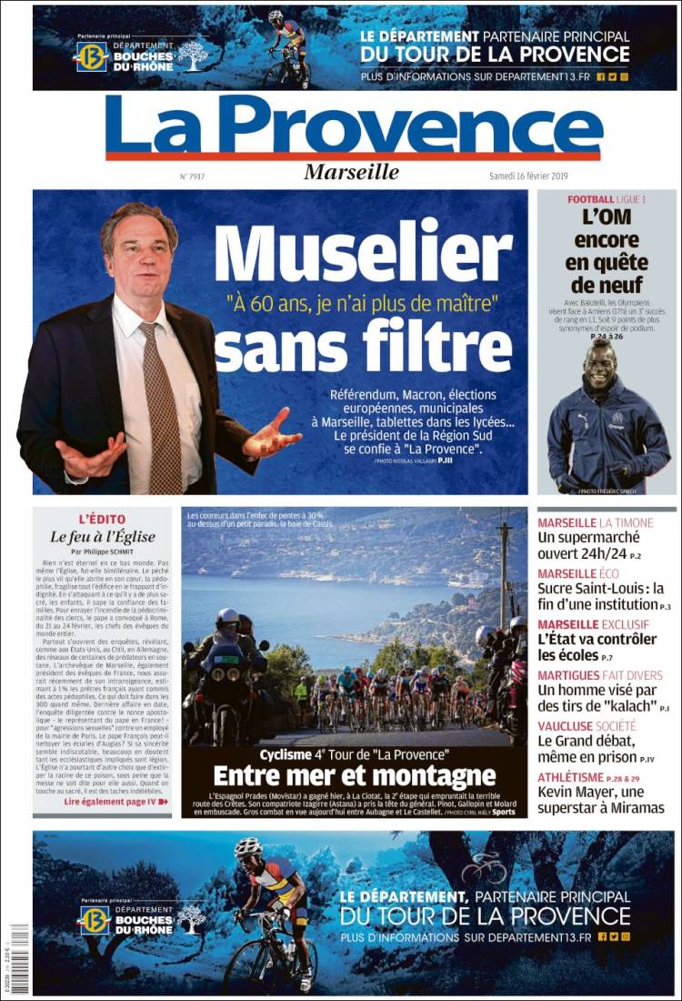 Portada de La Provence (Francia)