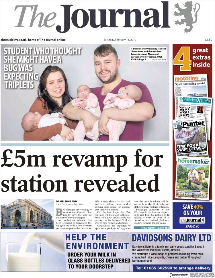 Portada de The Journal (Reino Unido)