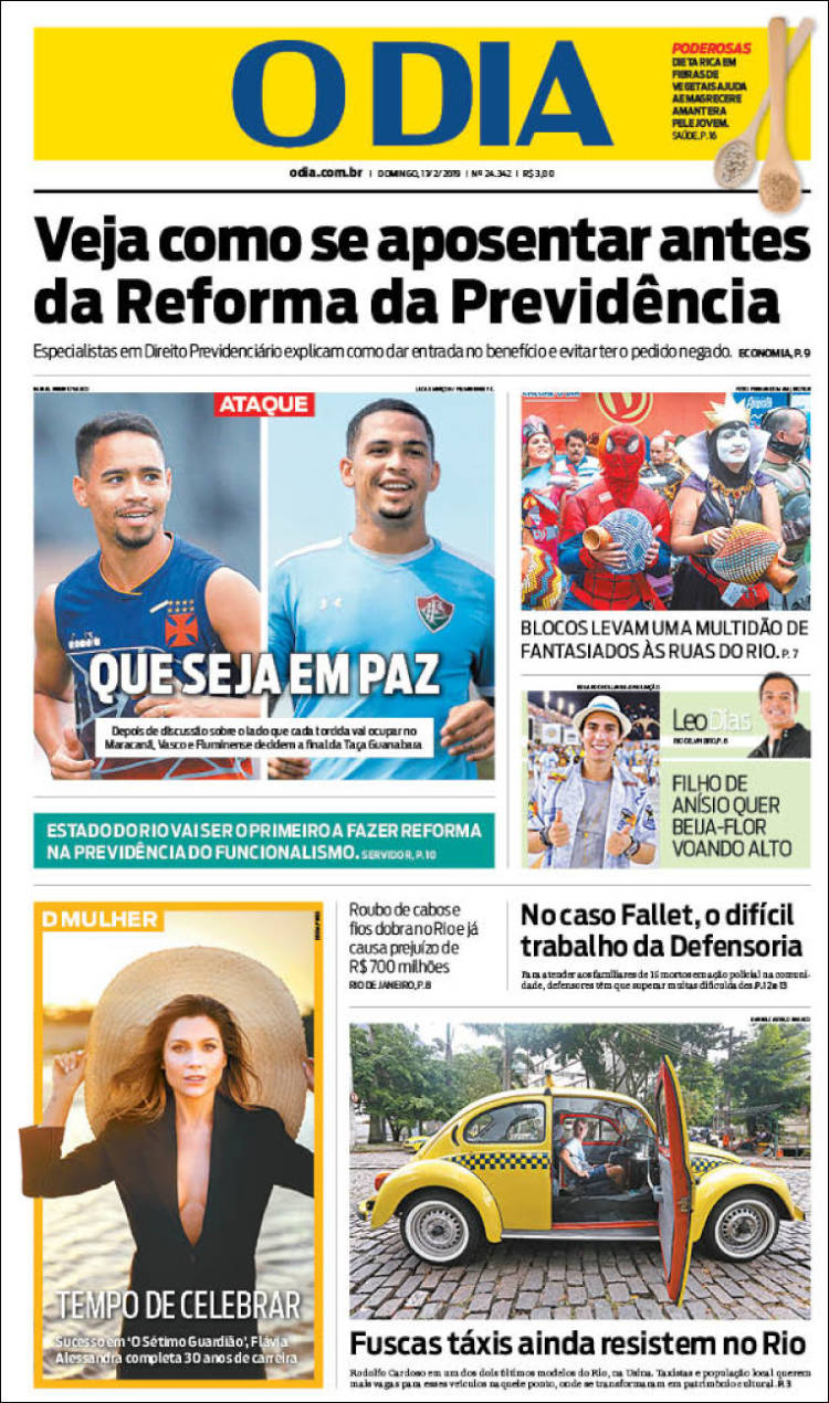Portada de O Dia (Brasil)