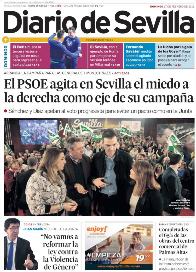 Portada de Diario de Sevilla (España)