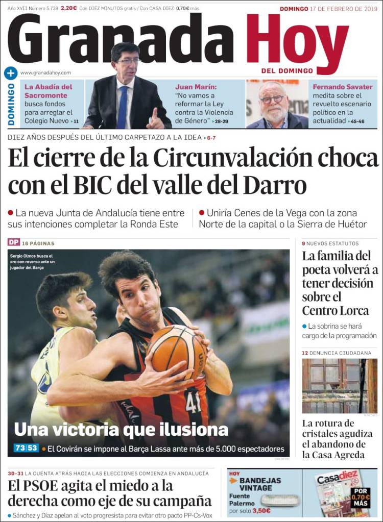 Portada de Granada Hoy (España)