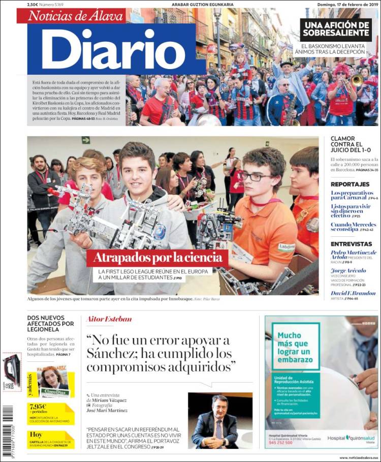 Portada de Noticias de Álava (España)