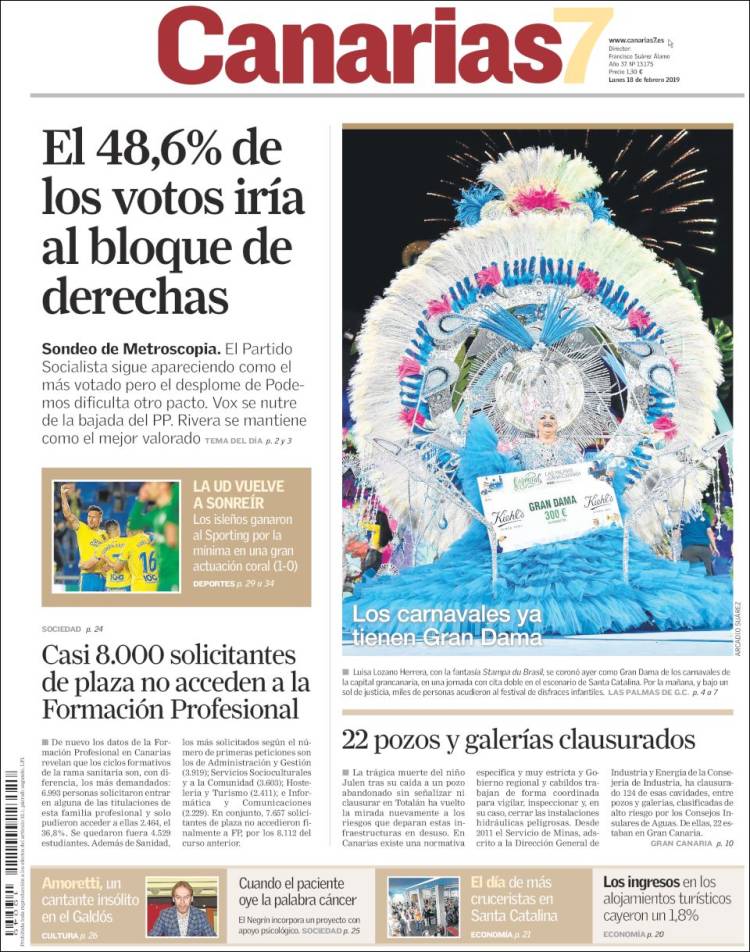 Portada de Canarias 7 - Lanzarote (España)
