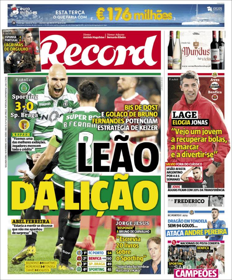 Portada de Record (Portugal)