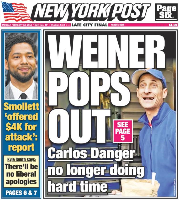 Portada de New York Post (USA)