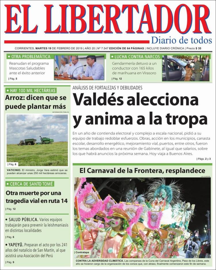 Portada de Diario El Libertador (Argentina)