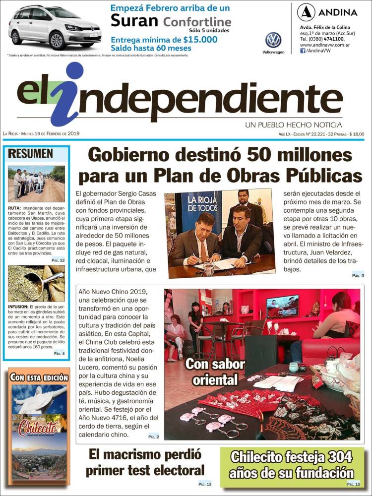 Portada de El Independiente (Argentina)