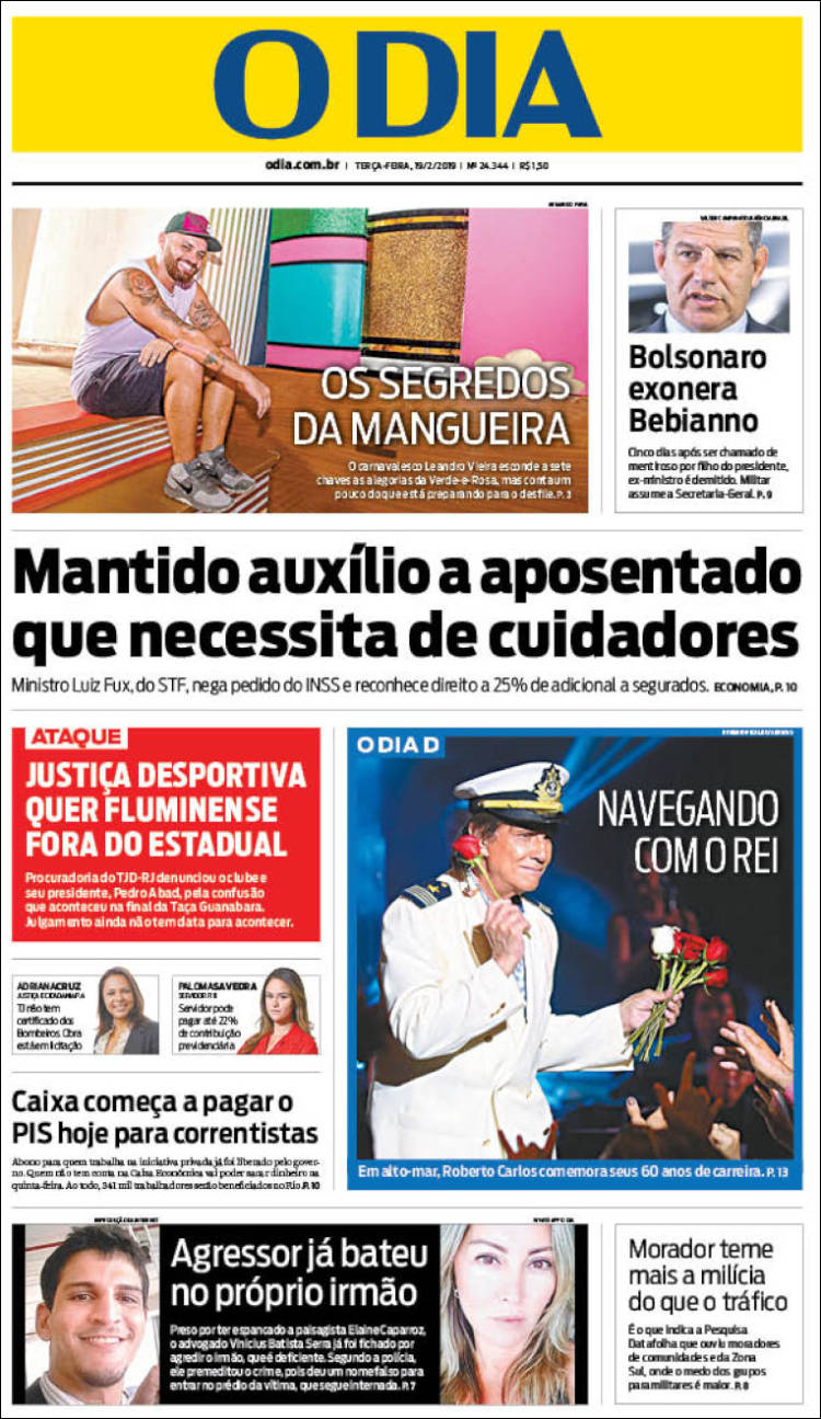 Portada de O Dia (Brasil)