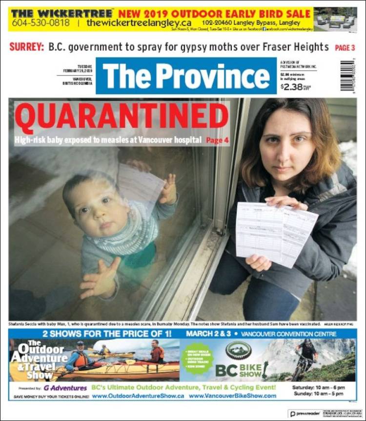 Portada de The Province (Canadá)