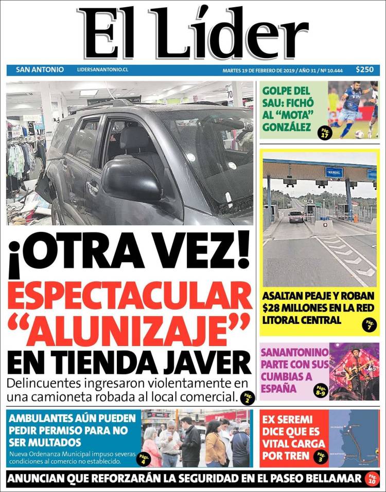 Portada de Lider de San Antonio (Chile)