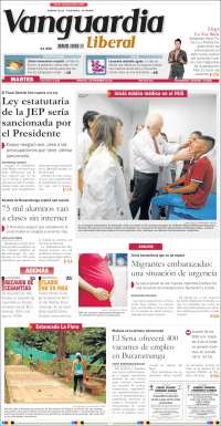 Portada de Vanguardia Liberal (Colombia)