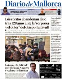 Portada de Diario de Mallorca (España)