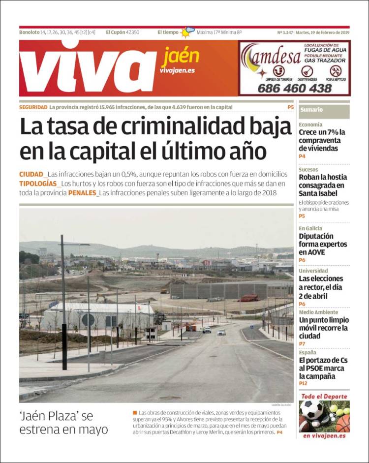 Portada de Viva Jaén (España)