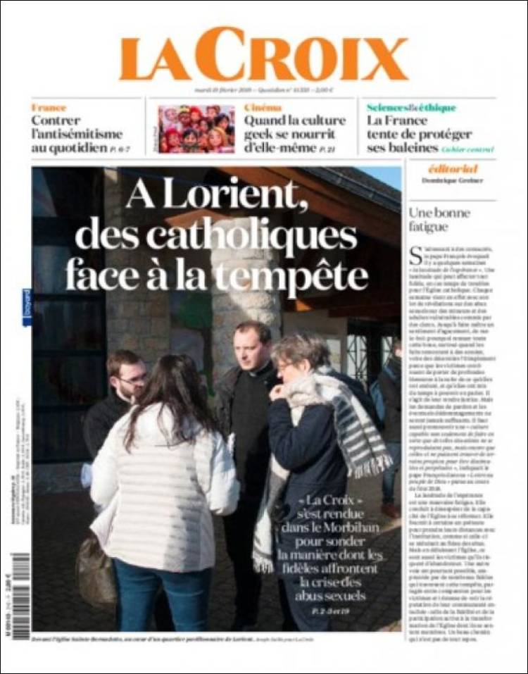 Portada de La Croix (Francia)