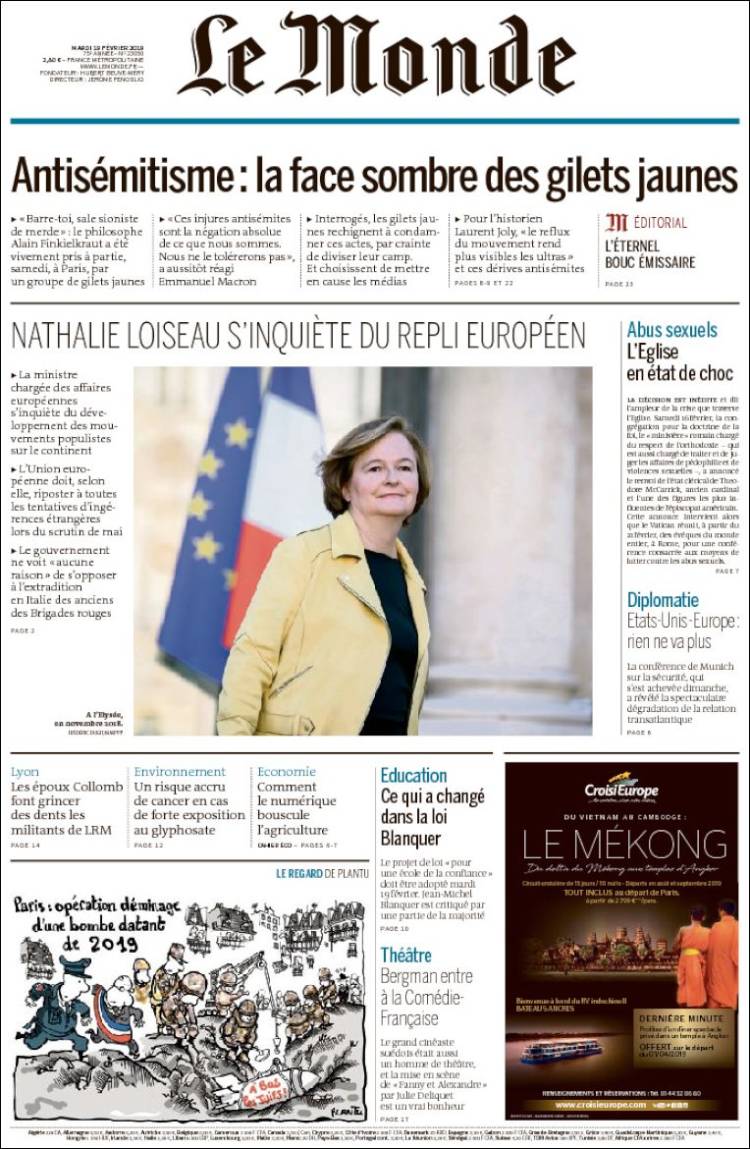 Portada de Le Monde (Francia)