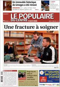 Portada de Le Populaire du Centre (Francia)