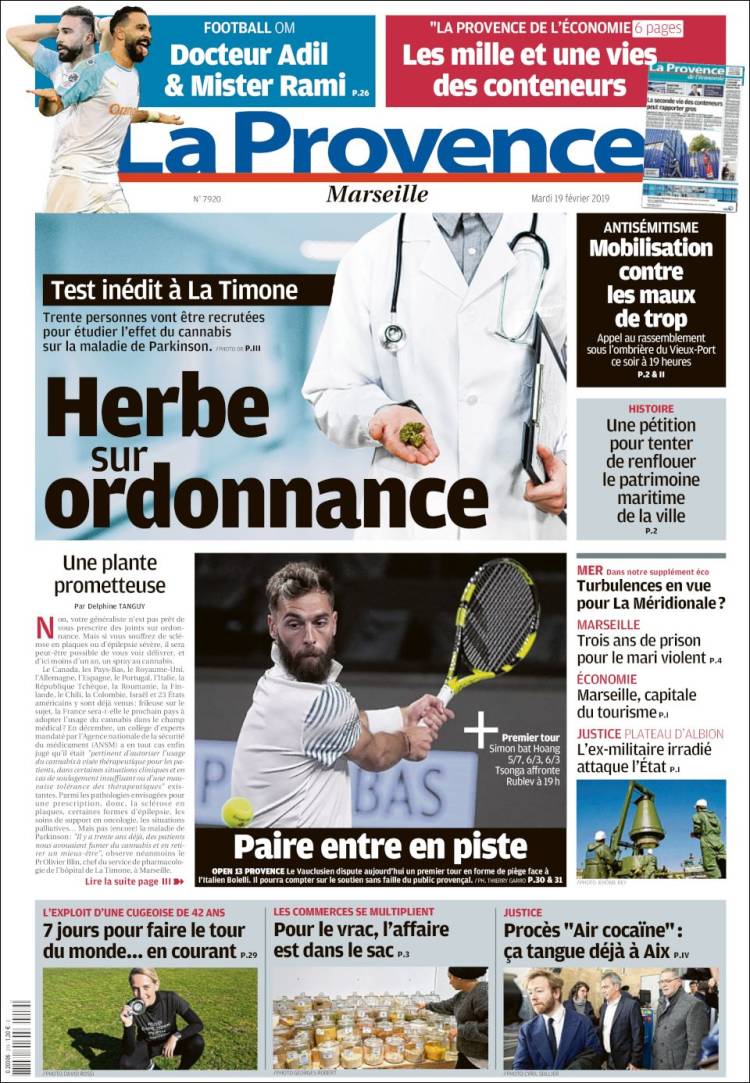 Portada de La Provence (Francia)