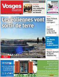 Portada de Vosges Matin (Francia)