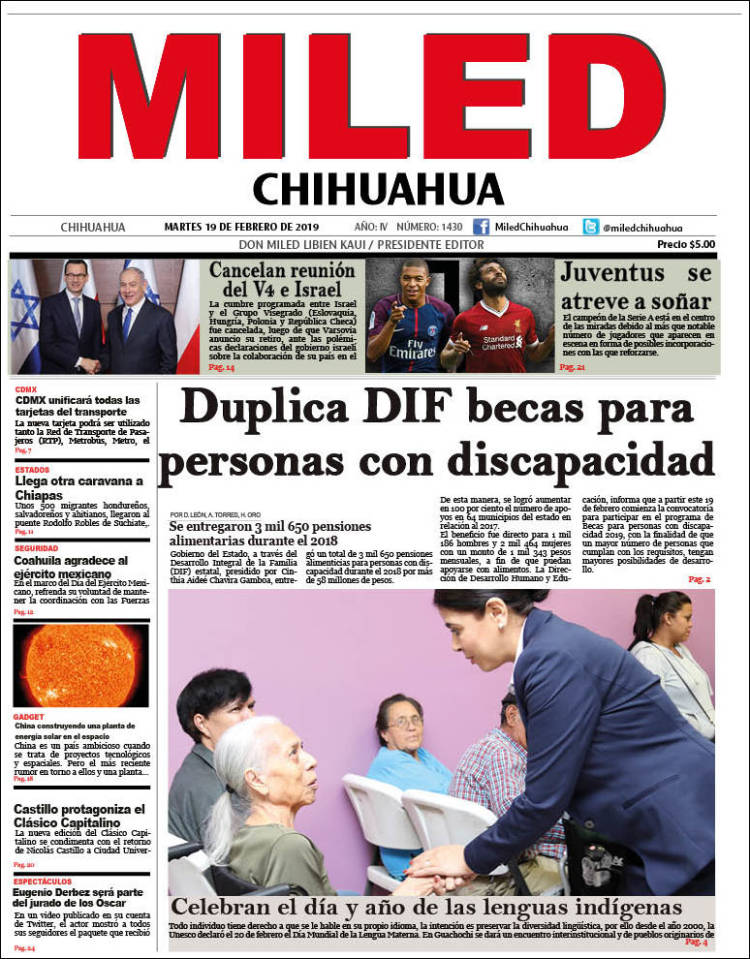 Portada de Miled - Chihuahua (M&eacute;xico)