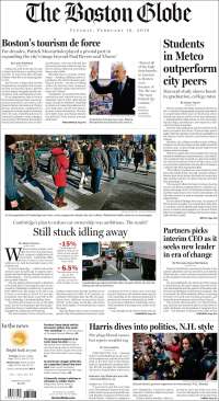 Portada de Boston Globe (USA)