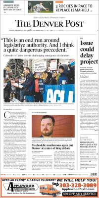 Portada de The Denver Post (USA)