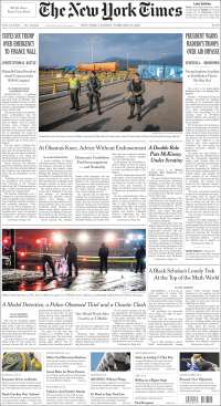 Portada de New York Times (USA)