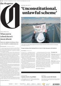 Portada de The Oregonian (USA)