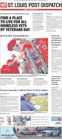 Portada de St. Louis Post-Dispatch (USA)