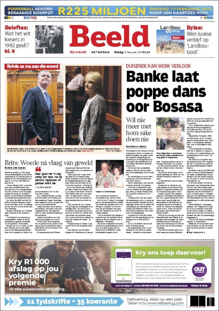 Portada de Beeld (Sud&aacute;frica)